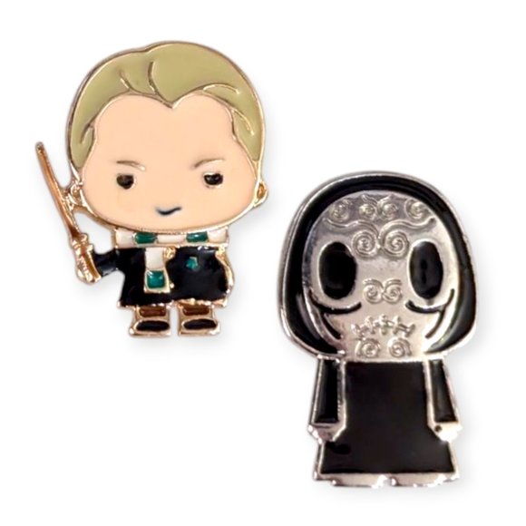 Harry Potter Enamel Pins: Chibi Draco Malfoy and Death Eater